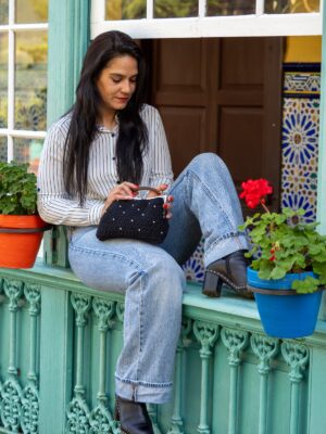 Bolso noche perlada, betsaida jorge artesana